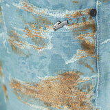 Sasha | Jacquard Denim Pattern Jean