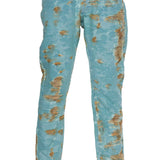 Sasha | Jacquard Denim Pattern Jean