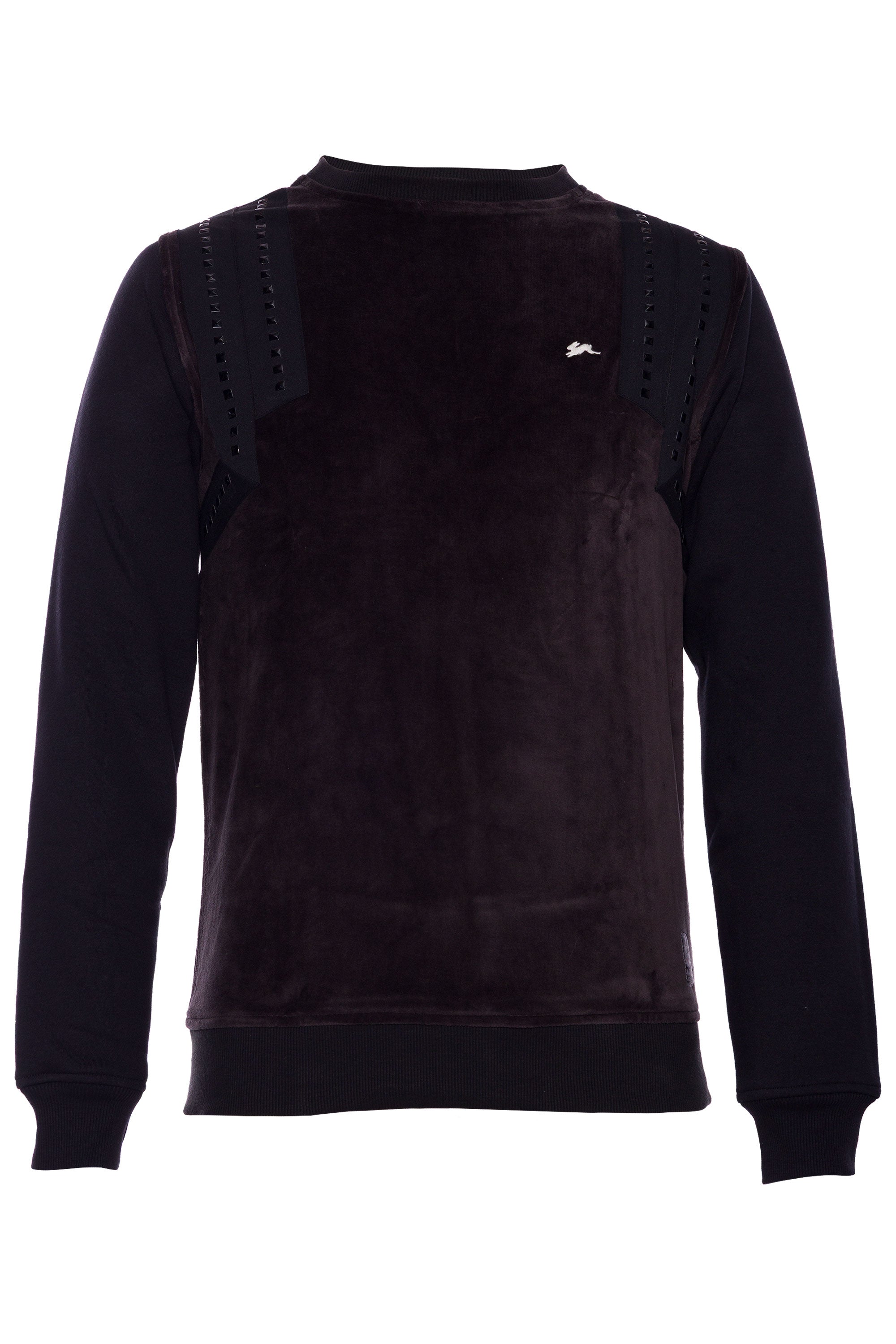 Pete | Fleece Crewneck With Studs – A.Tiziano