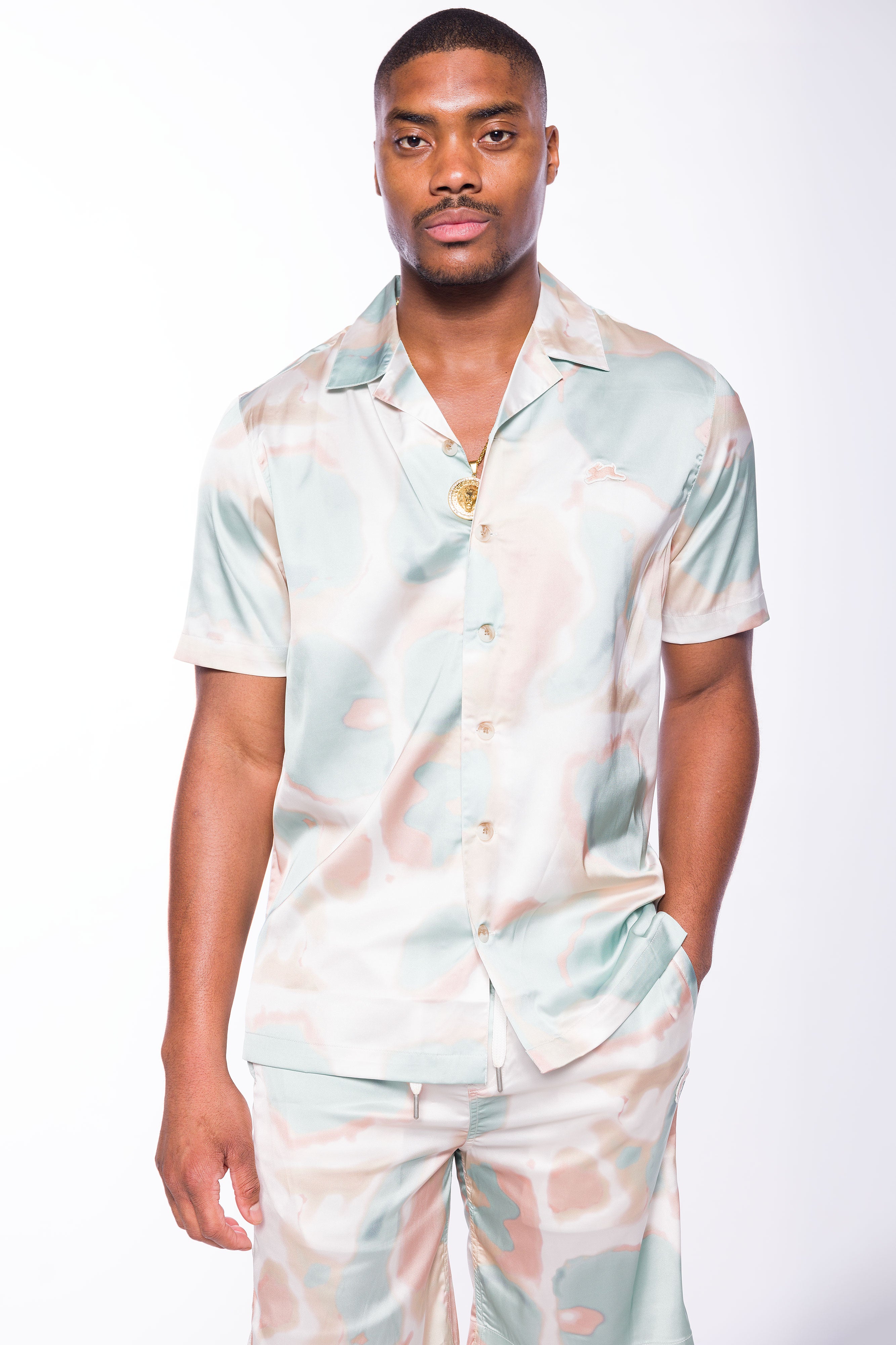 Dale | Printed Satin Shirt