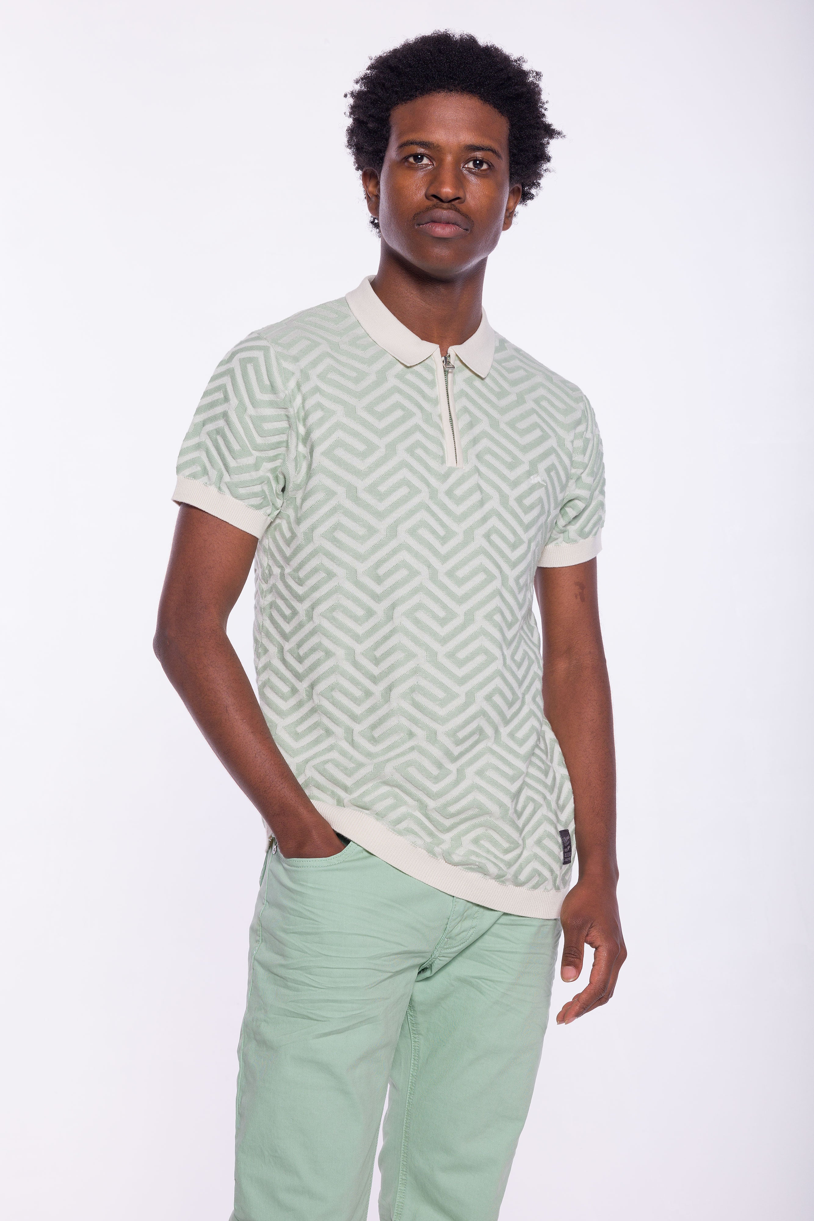 Toby | Jacquard Knit Polo