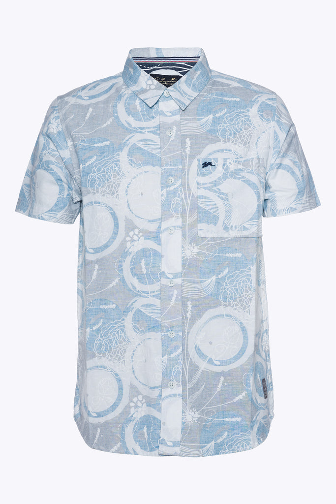 Alvin | Linen Shirt With All Over Print