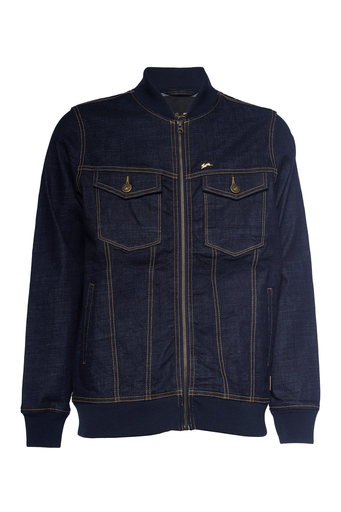 Blue Denim Jacket With Pocket Details