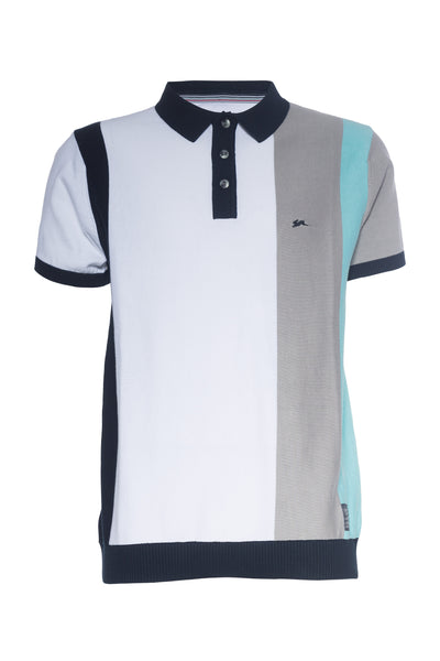 320 　keboz JACQUARD STRIPE KNIT POLO keboz JACQUARD STRIPE KNIT POLO