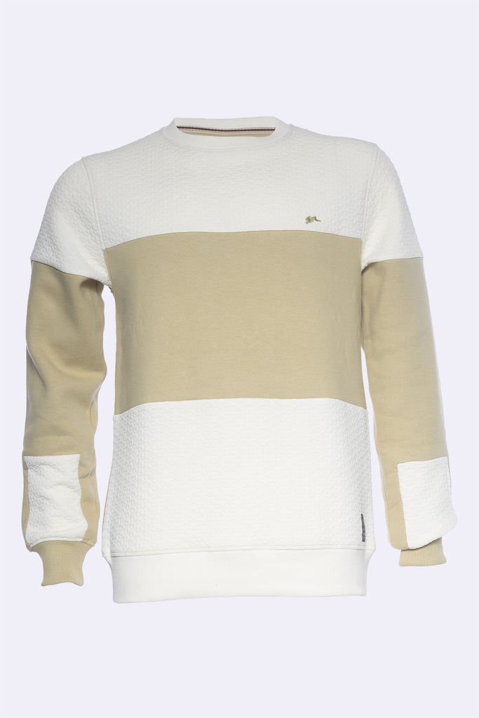 Remy | Quilted Jacquard Color Block Sweater