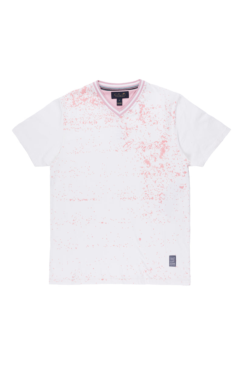 John | Men's Short Sleeve Graphic Print V-Neck