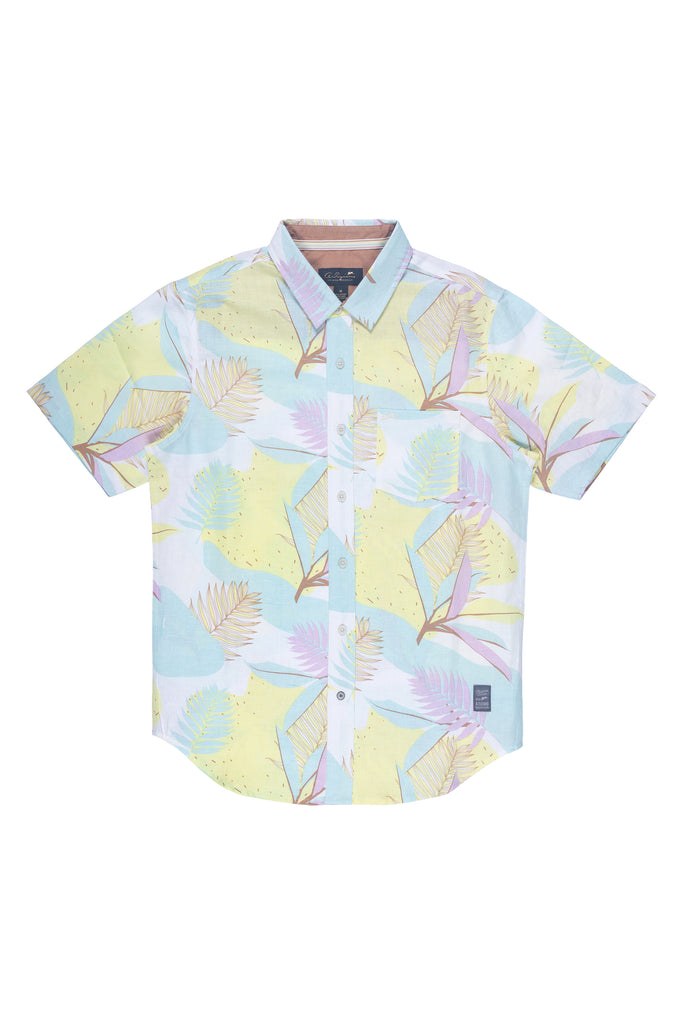 Parker | Men's Short Sleeve Printed Linen Shirt