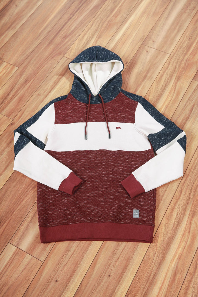 Tye Long Sleeve Color Block Knit Hoodie A.Tiziano