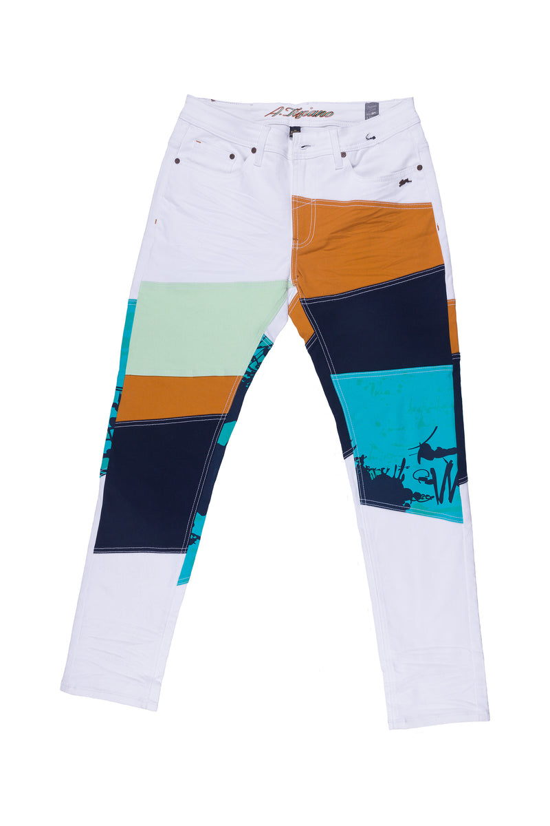 Ayren | Men's Multi Color and Pieced Twill Jean