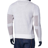 Randy | Men's Long Sleeve Pattern Knit Crew Neck Pullover