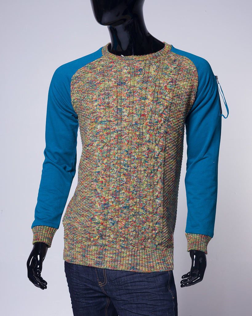 Nicholas | Men's Long Sleeve Variegated Sweater Knit Pullover