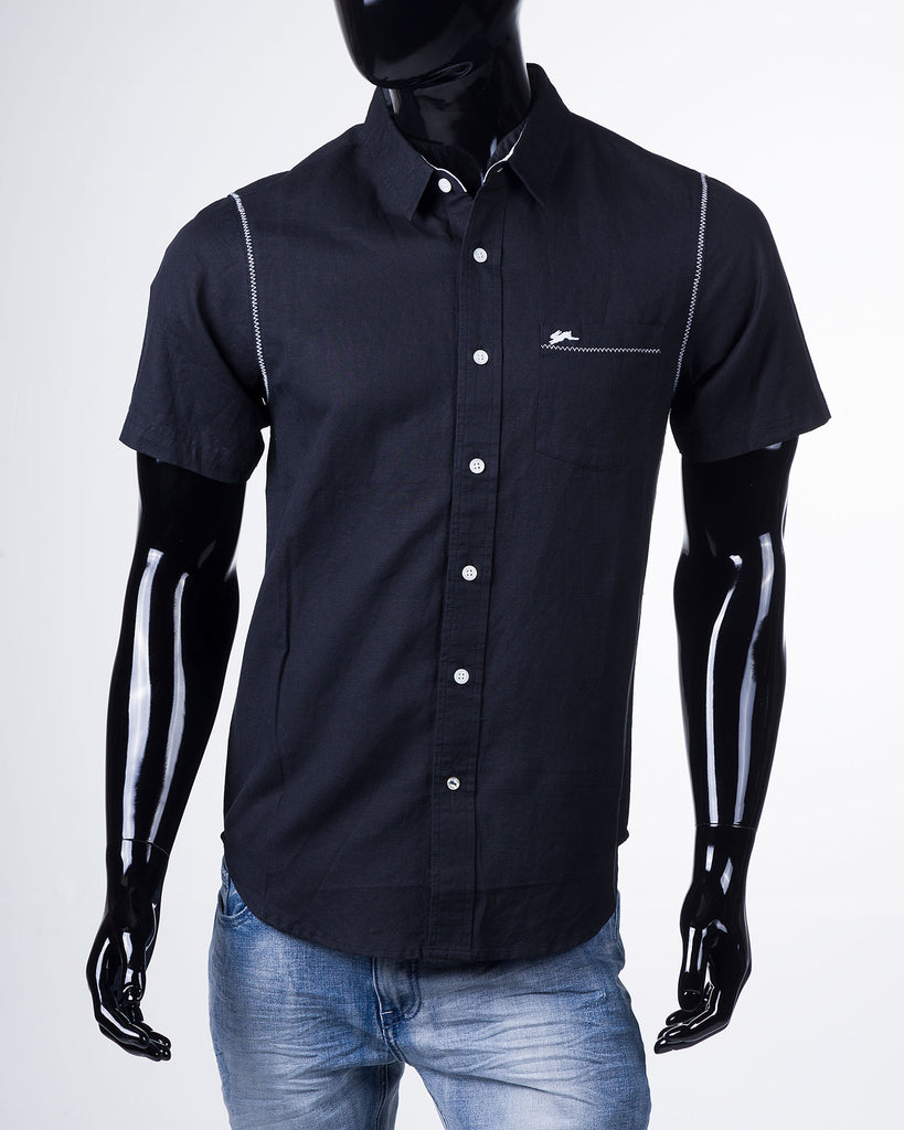 Aiden | Men's Short Sleeve Linen Shirt
