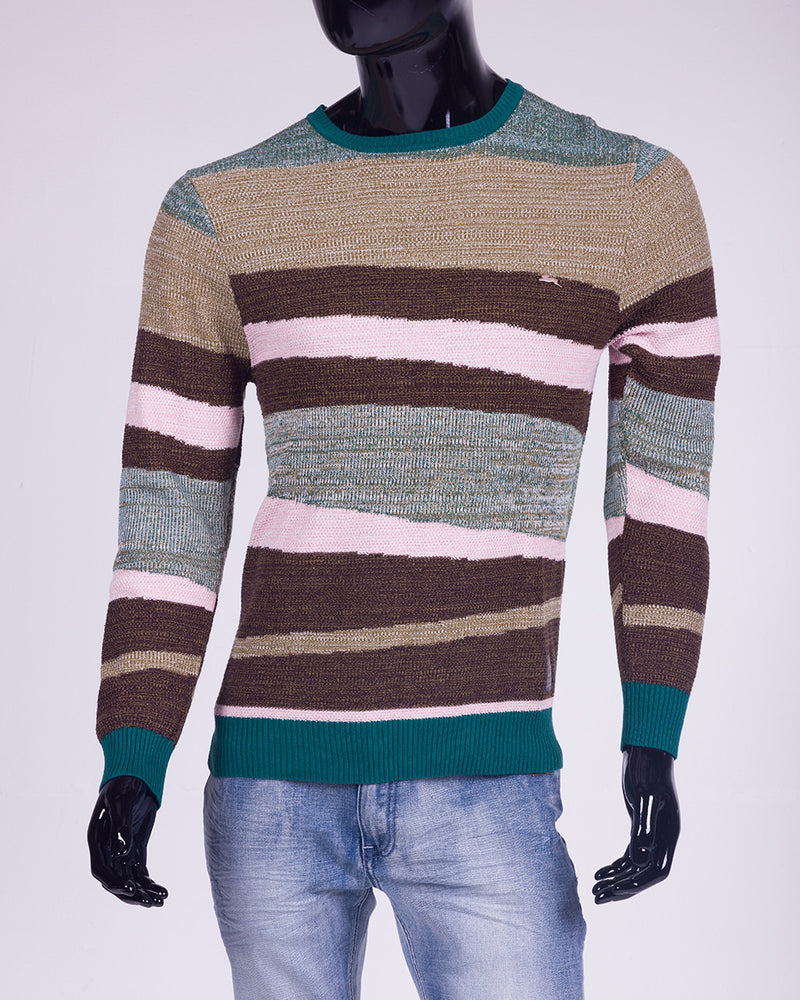 Nicholas  Men's Long Sleeve Variegated Sweater Knit Pullover – A.Tiziano