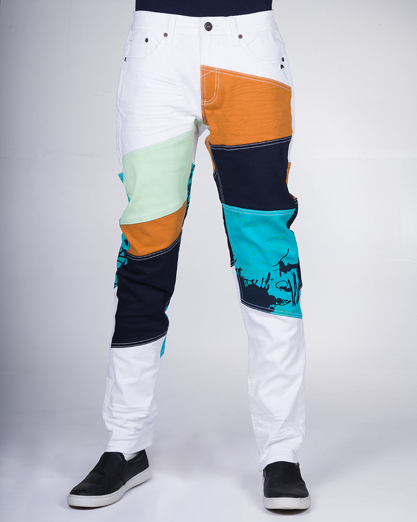 Ayren | Men's Multi Color and Pieced Twill Jean