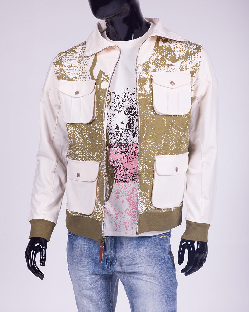 Hunter | Men's French Terry Printed Cargo Jacket