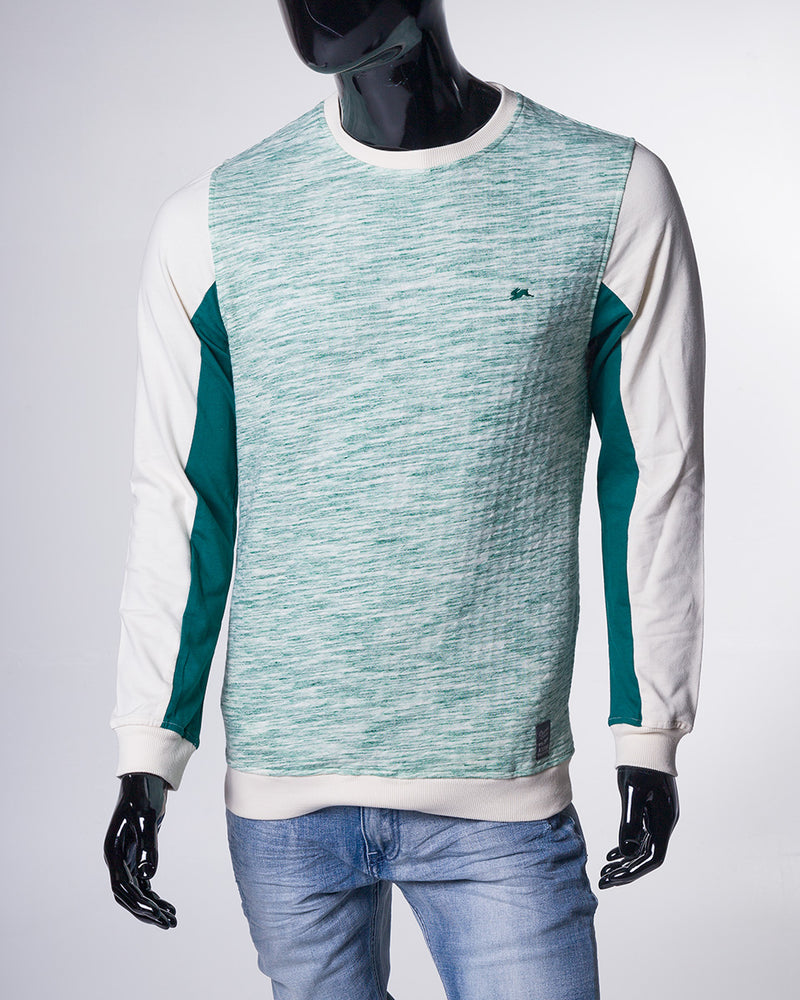 Jedson | Long Sleeve Quilted Jacquard Knit Crew