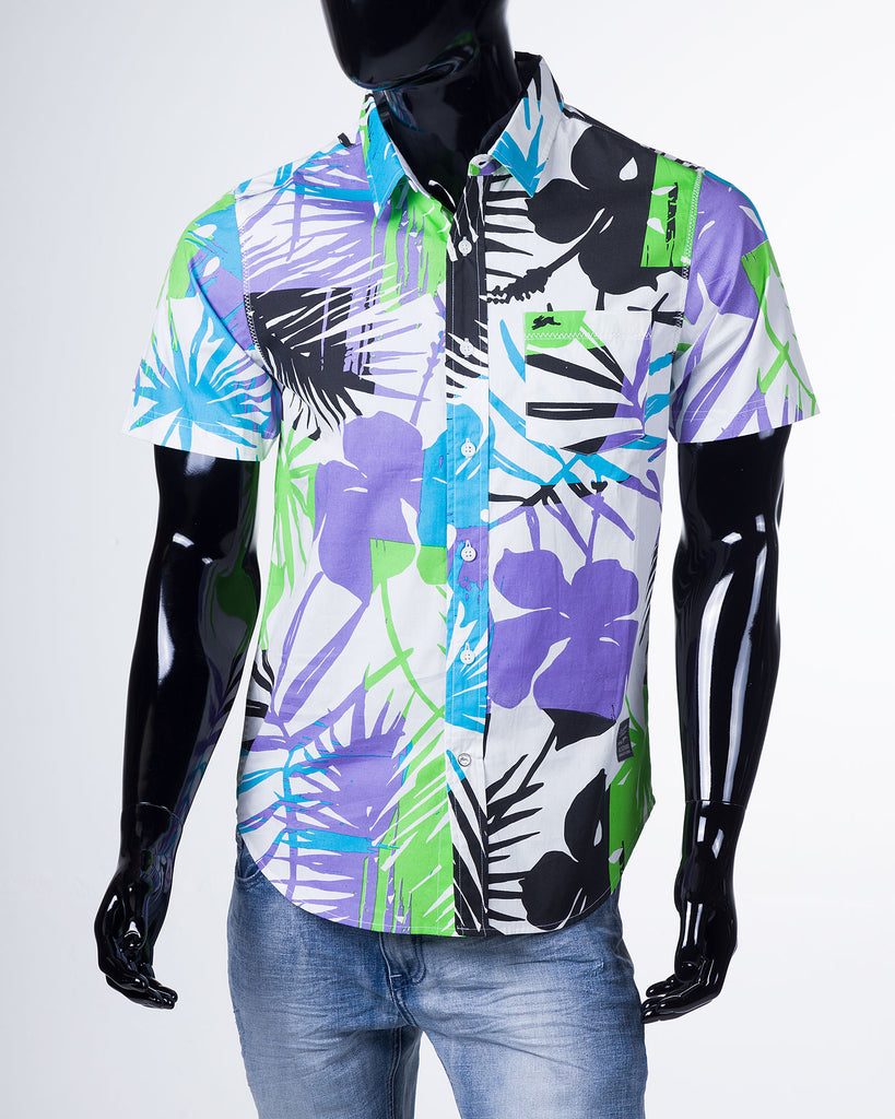 Jerome | Men's Floral Print Poplin Shirt