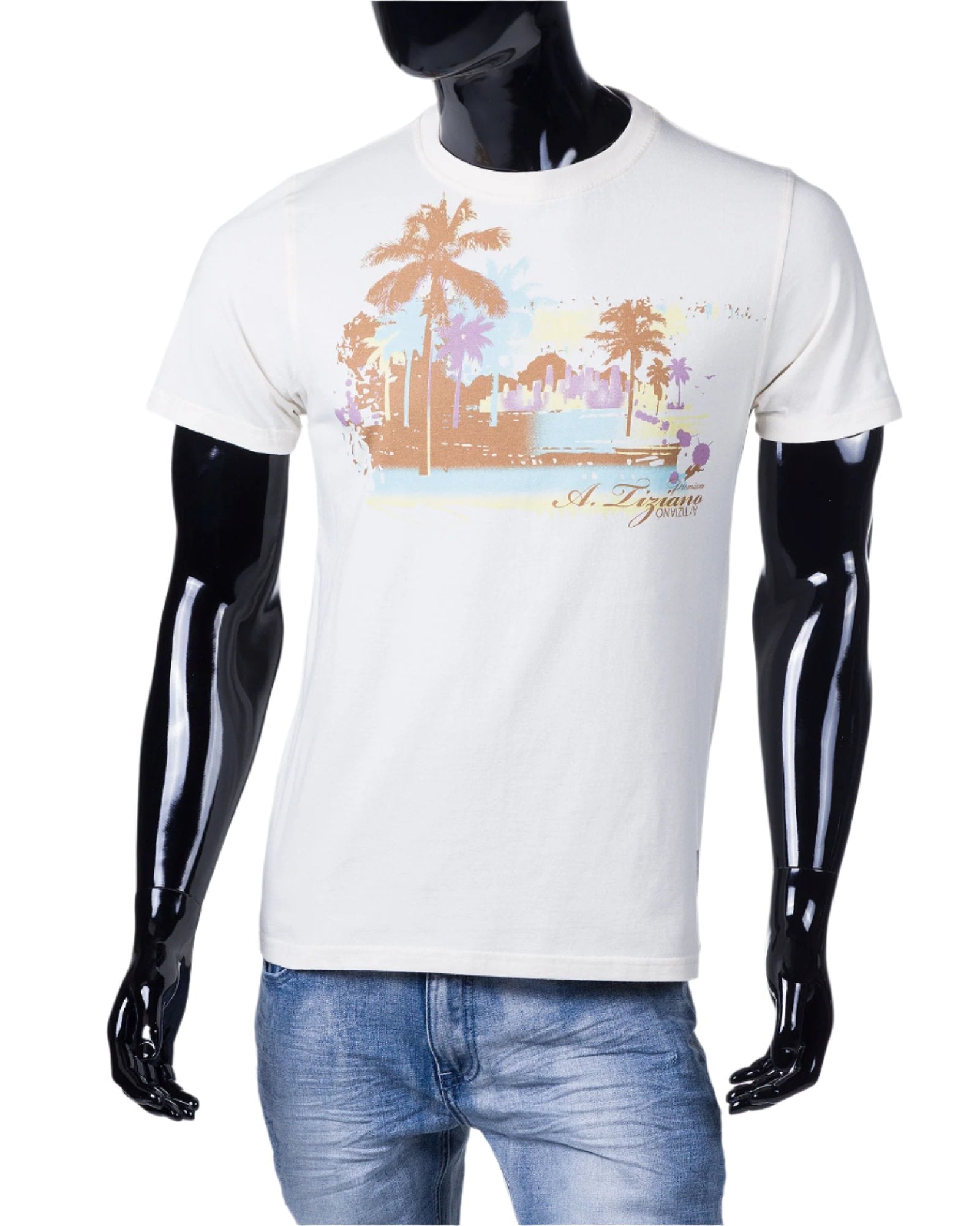 Silas | Men's Short Sleeve Graphic Print Crewneck Tee