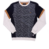 Jacques | Men's Long Sleeve Color Blocked Crew Neck Pullover