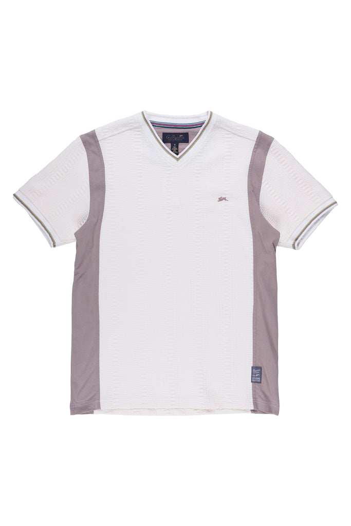 Miller | Men's Short Sleeve Color Blocked Knit Vee Neck