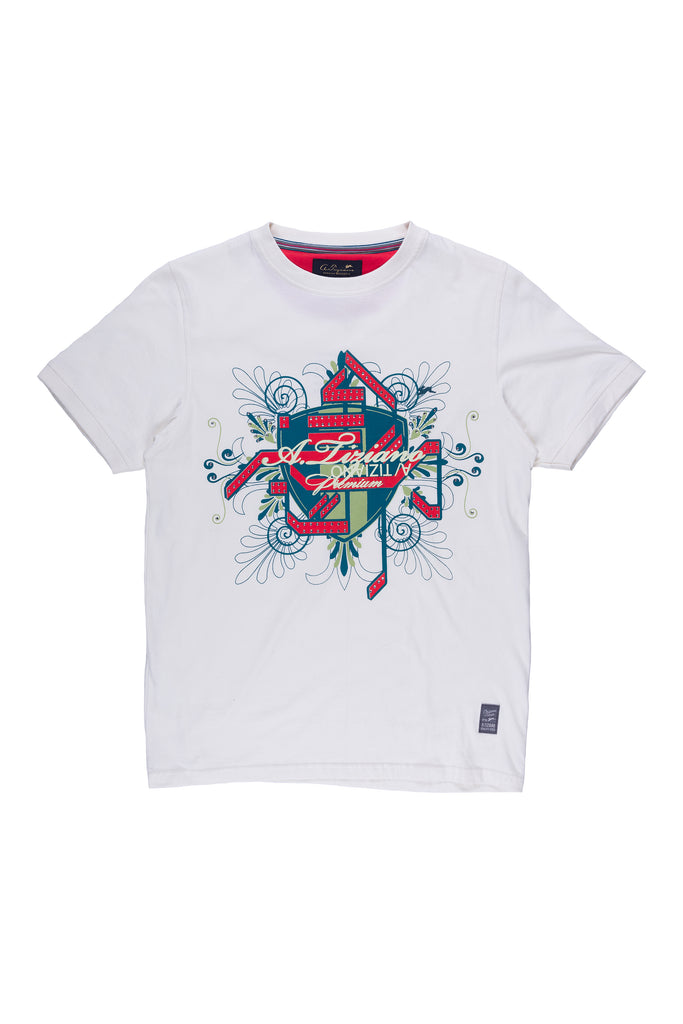 Ned | Men's Short Sleeve Graphic Print Crew Neck Tee With Rhinestones