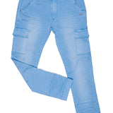 Ted | Stretch Satin Twill Cargo Jean