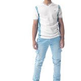 Ted | Stretch Satin Twill Cargo Jean