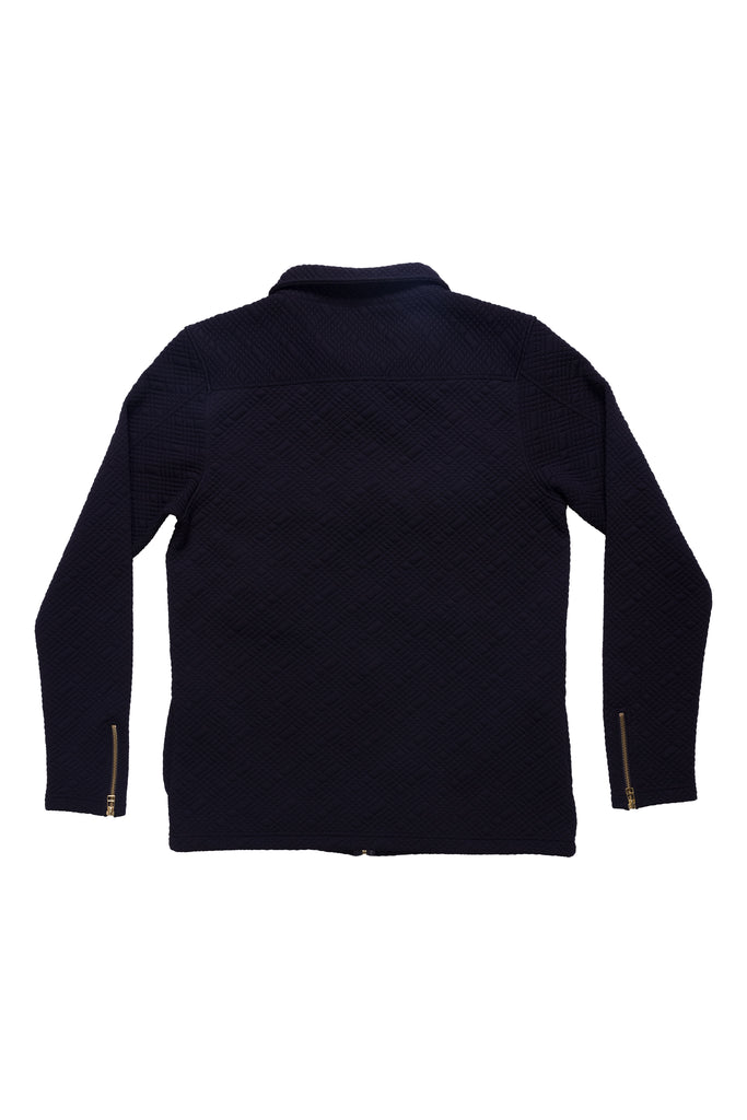 A. Tiziano Jacques | Men's Long Sleeve Color Blocked Crew Neck Pullover, Caviar / 6X